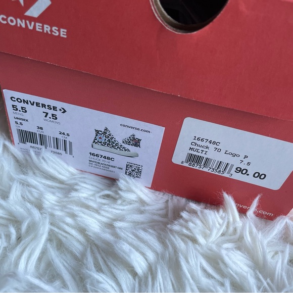 New Converse Chuck 70 Leopard High Top Shoes 7.5 - Picture 10 of 11